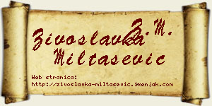 Živoslavka Miltašević vizit kartica